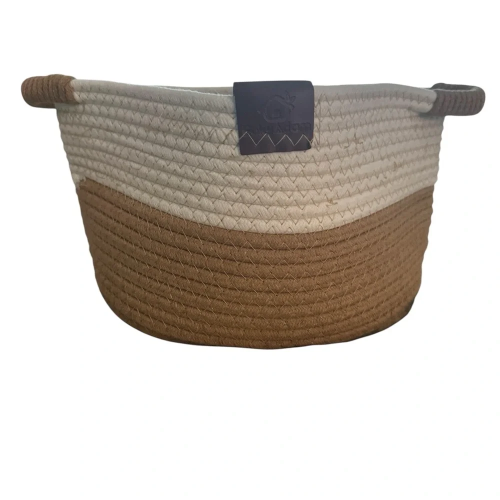 Woven Storage Basket Folding Design Kitchen Sundries Snack Organizer Store Keys